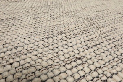 LoomBloom 5x8ft Ivory Handcrafted Designer Kilim Wool Oriental Area Rug