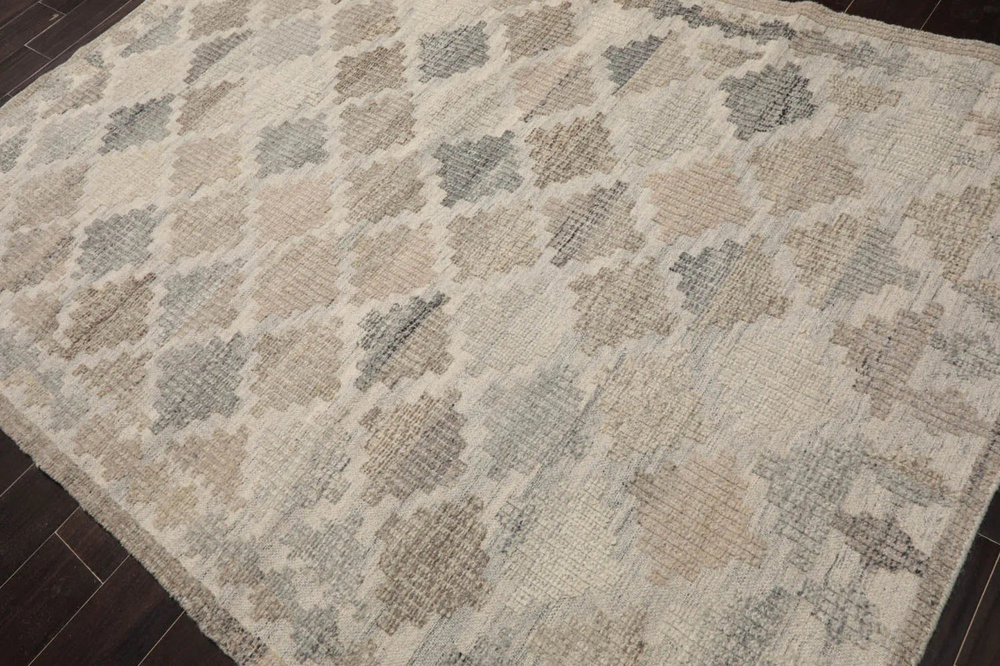 LoomBloom 5x8 Beige Authentic Southwestern Moroccan Wool Oriental Area Rug
