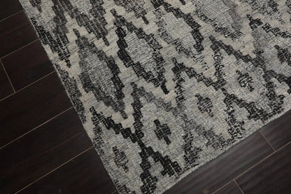 LoomBloom Gray Southwestern Kilim Wool Rug in 5x8 Size