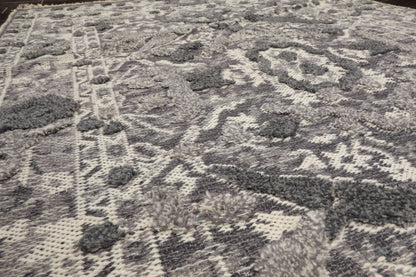 LoomBloom White Oriental Area Rug 5x8 Hand Woven Traditional Kilim Wool