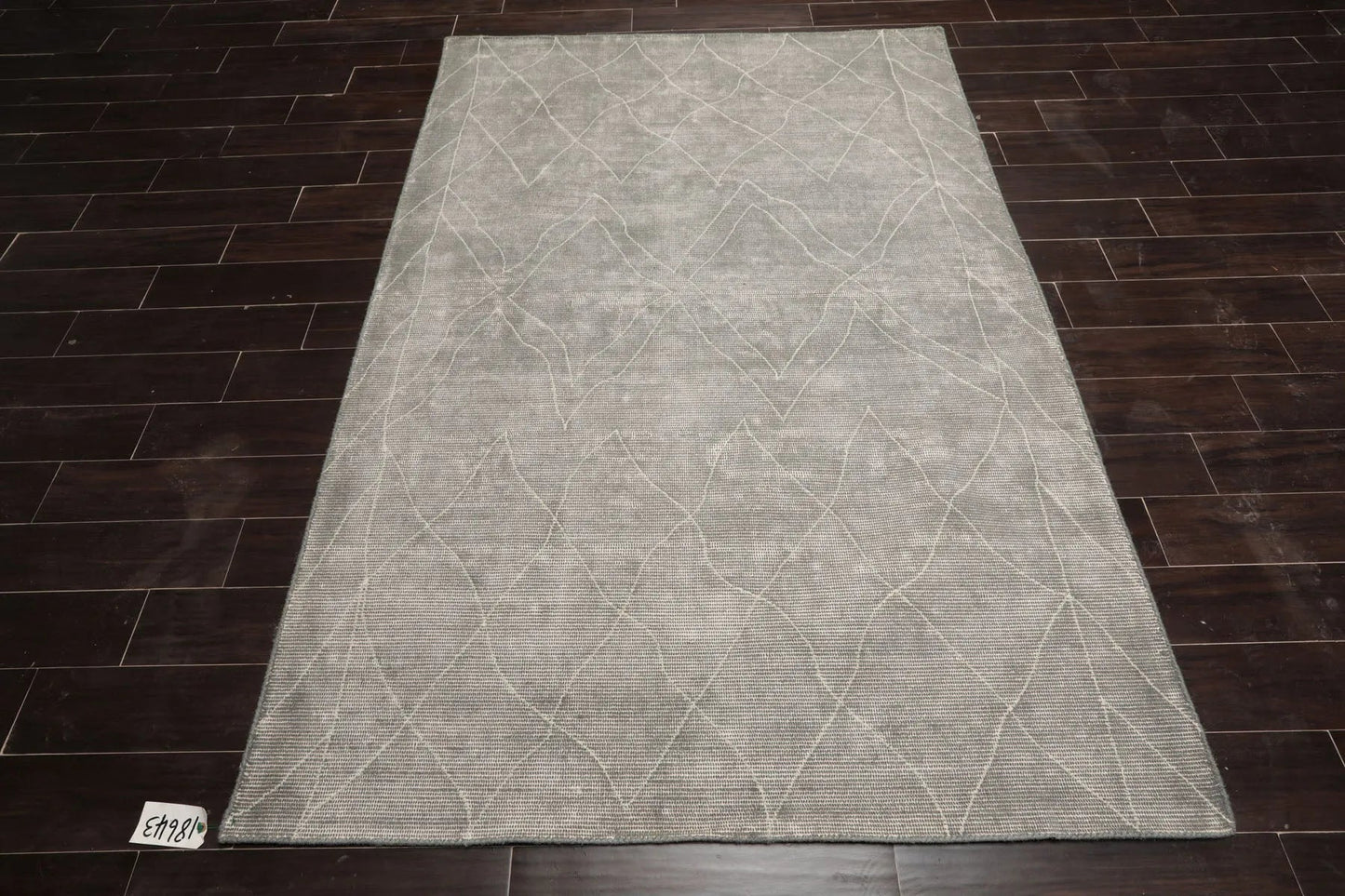 Hand Woven Rustic/Primitive Moroccan Wool Oriental Area Rug by LoomBloom 5x8