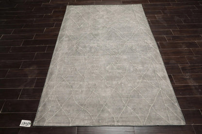 Hand Woven Rustic/Primitive Moroccan Wool Oriental Area Rug by LoomBloom 5x8