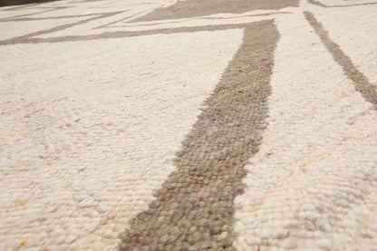 LoomBloom Multi Size Beige Hand Woven Contemporary Geometric Flatweave Wool Oriental Area Rug