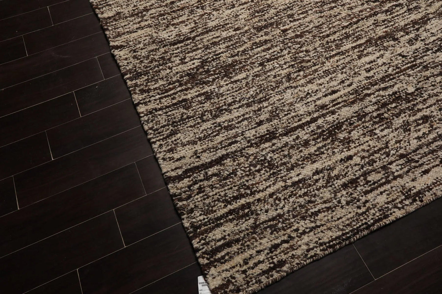 LoomBloom 9x12 Beige Hand Woven Contemporary Geometric Flatweave Wool Oriental Area Rug