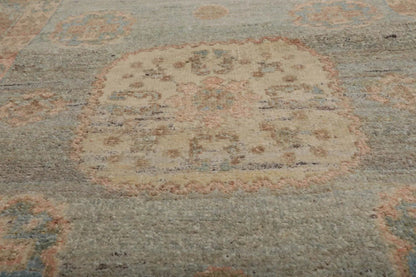 Muted Afghan Oushak Vegetable Dyes 3’ x 5’ Hand Knotted Wool Area Rug Slate