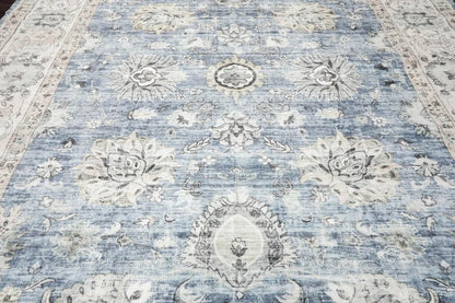 Multi Size Slate Machine Made Traditional washable Polyester Oriental Area Rug