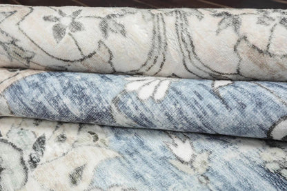 Multi Size Slate Machine Made Traditional washable Polyester Oriental Area Rug