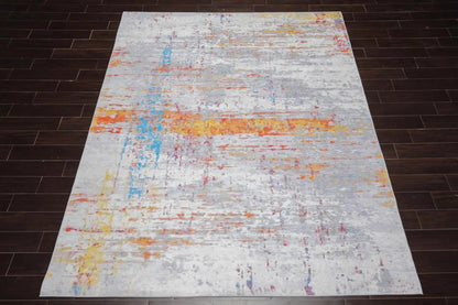 LoomBloom Multi Sizes Beige Machine Made Contemporary/Abstract Abstract Flatweave Polyester Oriental Area Rug