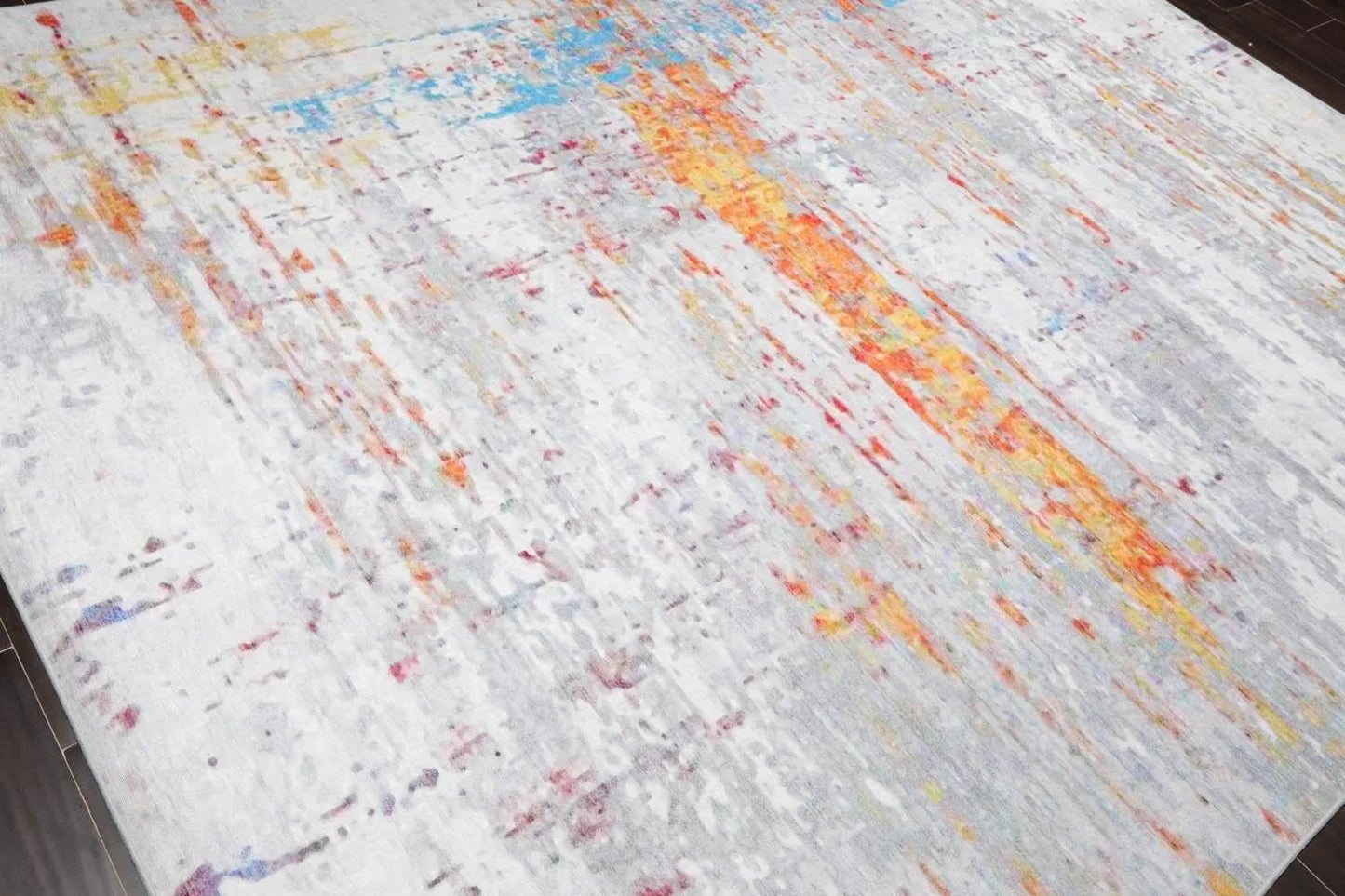 LoomBloom Multi Sizes Beige Machine Made Contemporary/Abstract Abstract Flatweave Polyester Oriental Area Rug