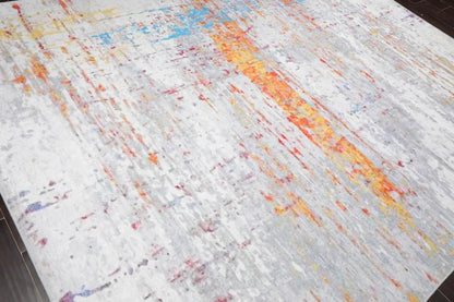 LoomBloom Multi Sizes Beige Machine Made Contemporary/Abstract Abstract Flatweave Polyester Oriental Area Rug