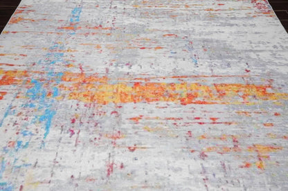 LoomBloom Multi Sizes Beige Machine Made Contemporary/Abstract Abstract Flatweave Polyester Oriental Area Rug