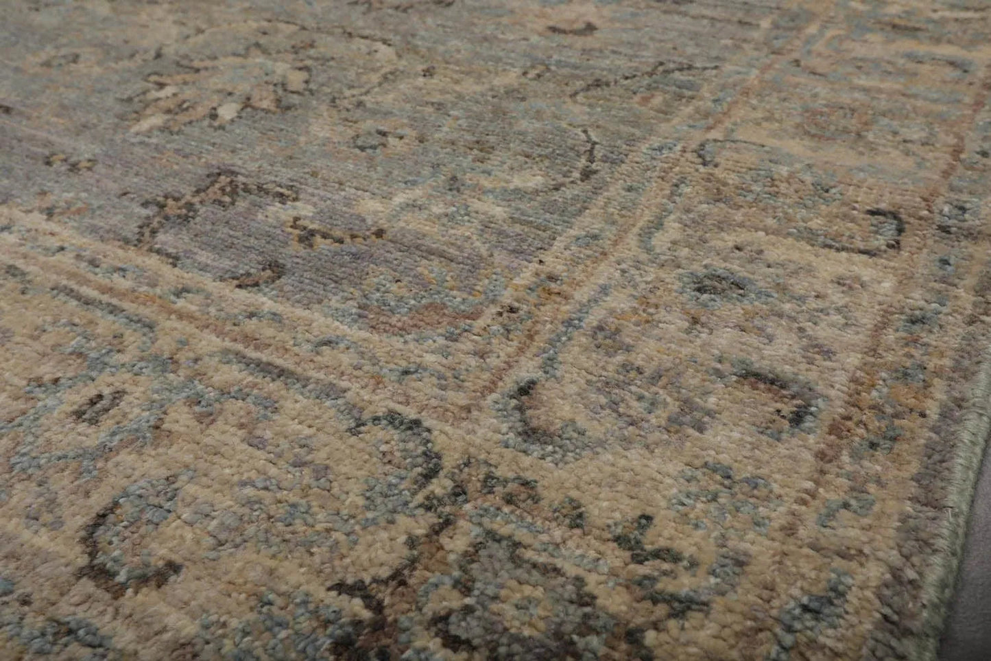 Muted Afghan Oushak Vegetable Dyes 3’ x 5’ Hand Knotted Wool Area Rug Gray