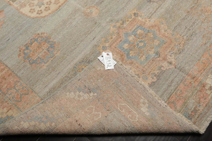 Muted Afghan Oushak Vegetable Dyes Mint 6x9 Traditional Wool Area Rug