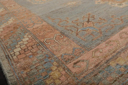 Muted Afghan Oushak Vegetable Dyes Mint 6x9 Traditional Wool Area Rug