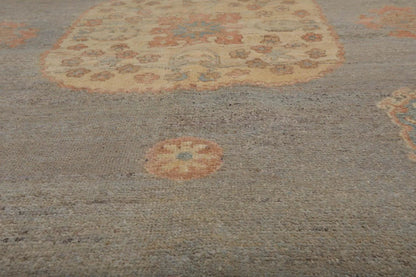 Muted Afghan Oushak Vegetable Dyes Mint 6x9 Traditional Wool Area Rug