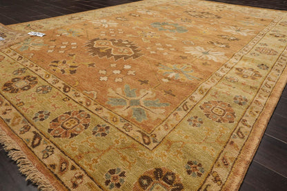 LoomBloom 6'5''x9'3" Caramel Hand Knotted Traditional Oushak Wool Oriental Area Rug