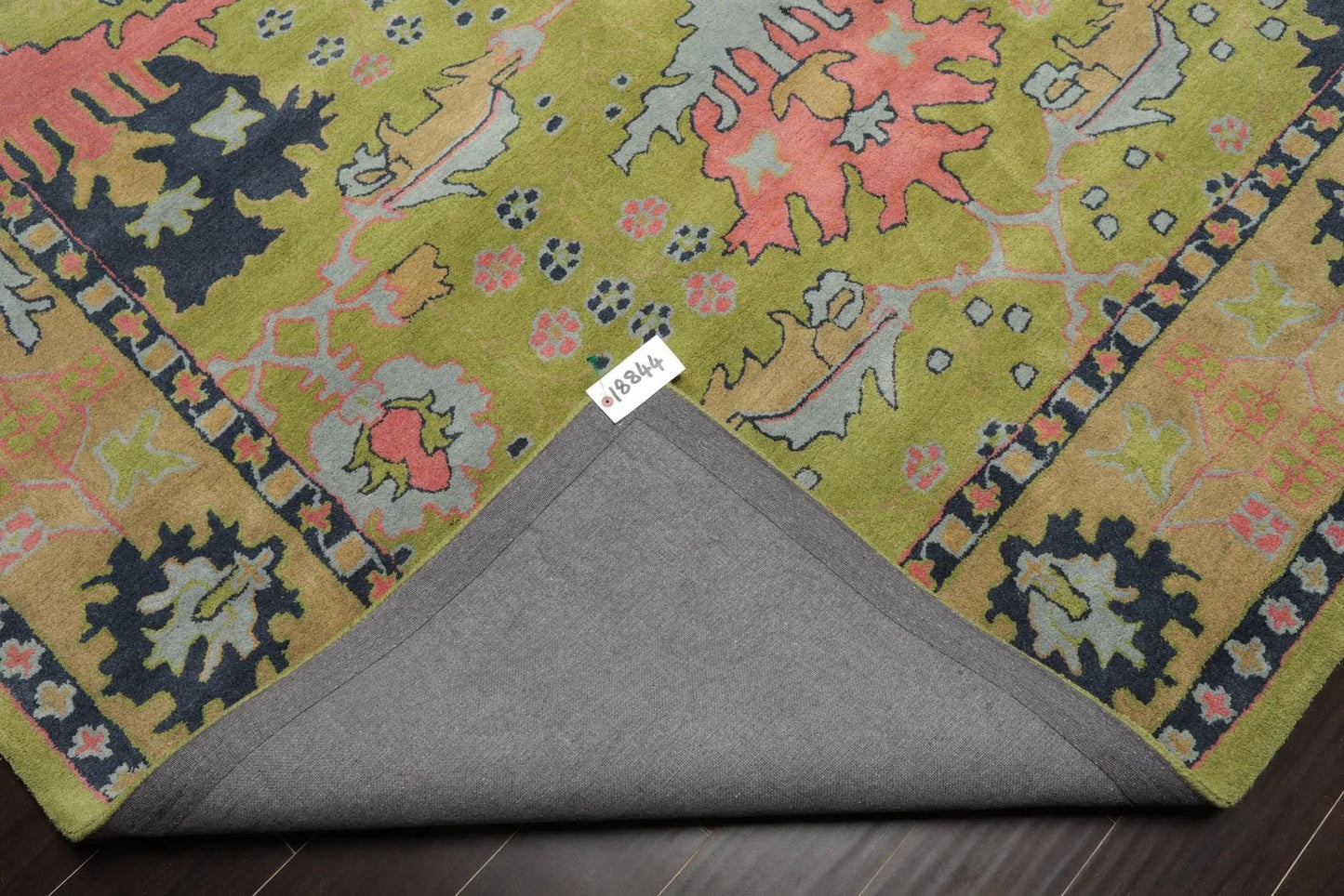 Multi Size Green Hand Tufted Traditional Oushak Turkish 100% Wool Oriental Area Rug