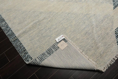 9’ x 12’ Hand Knotted Wool Modern Tibetan Designer Oriental Area Rug Ivory