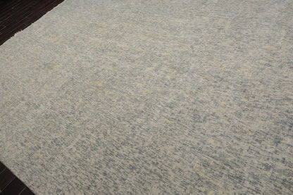 9x12 Gray, Slate Hand Knotted 100% Wool Sherpa Design Tibetan Oriental Area Rug