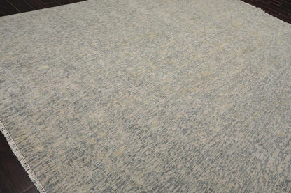 9x12 Gray, Slate Hand Knotted 100% Wool Sherpa Design Tibetan Oriental Area Rug