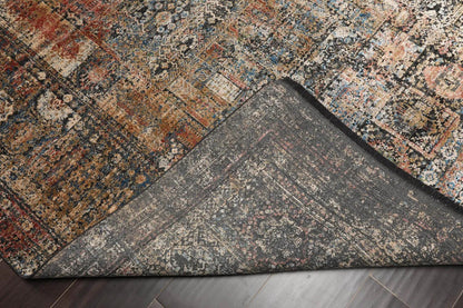 5'2"x7'7" Beige Machine Made Transitional Wool and Bamboo Silk Oriental Area Rug