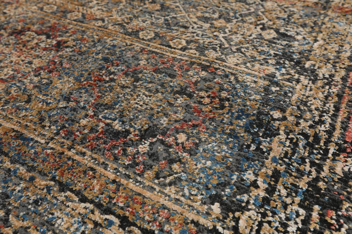 5'2"x7'7" Beige Machine Made Transitional Wool and Bamboo Silk Oriental Area Rug