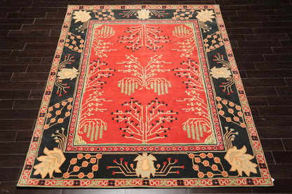 LoomBloom Multi Coral Hand Tufted Transitional Art & Crafts Wool Oriental Area Rug