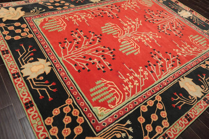 LoomBloom Multi Coral Hand Tufted Transitional Art & Crafts Wool Oriental Area Rug