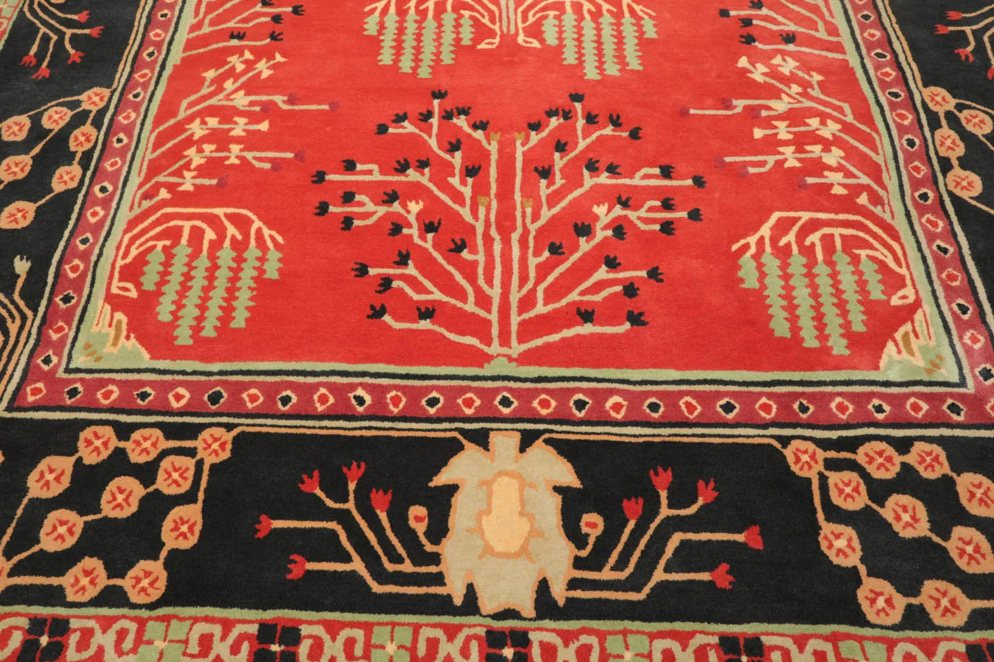 LoomBloom Multi Coral Hand Tufted Transitional Art & Crafts Wool Oriental Area Rug