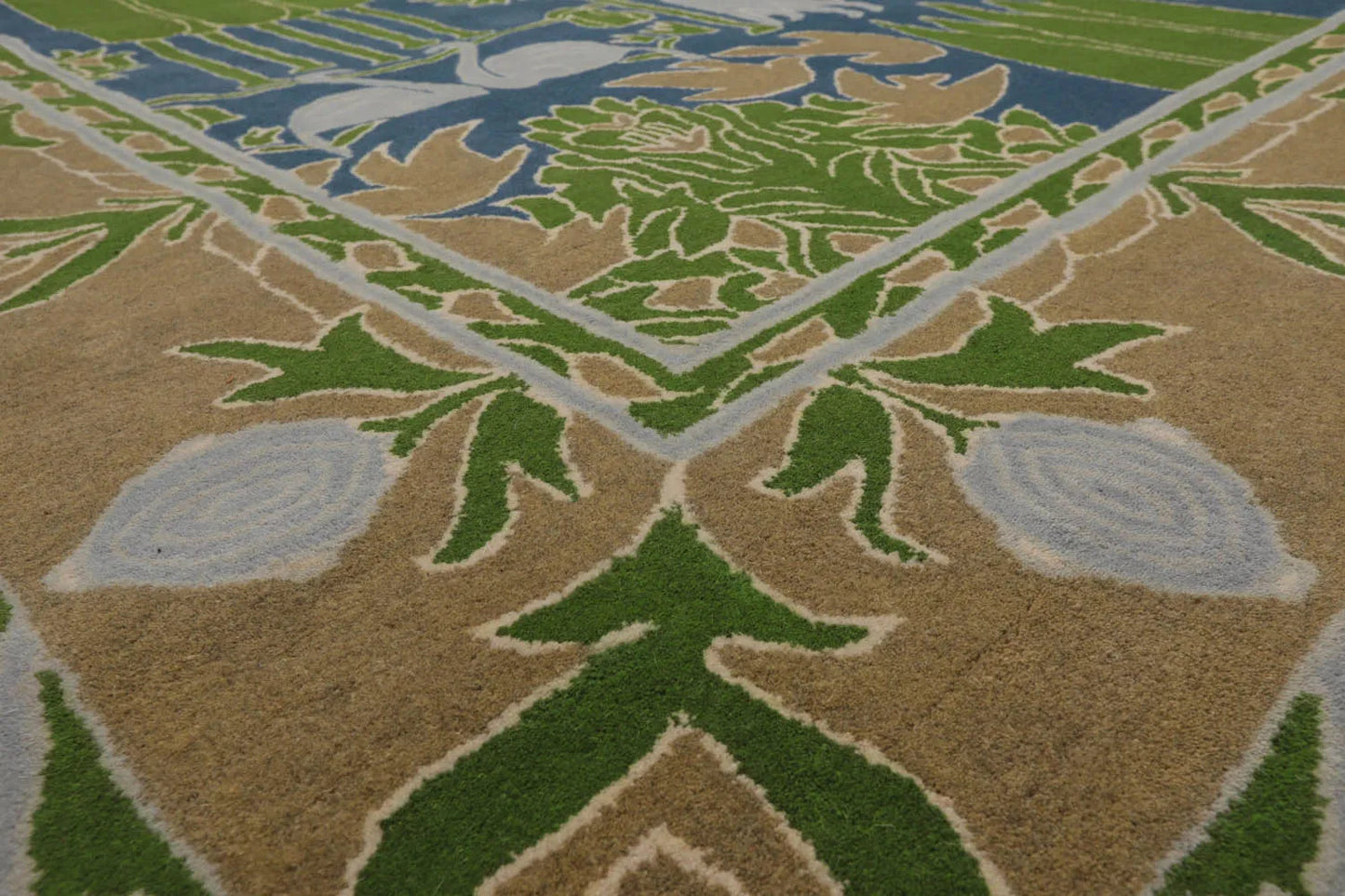 LoomBloom  Blue Hand Tufted Transitional Art & Crafts Wool Oriental Area Rug