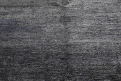 7’11"x10’9" Hand Knotted 100% Bamboo Silk Modern Tibetan Oriental Area Rug Gray
