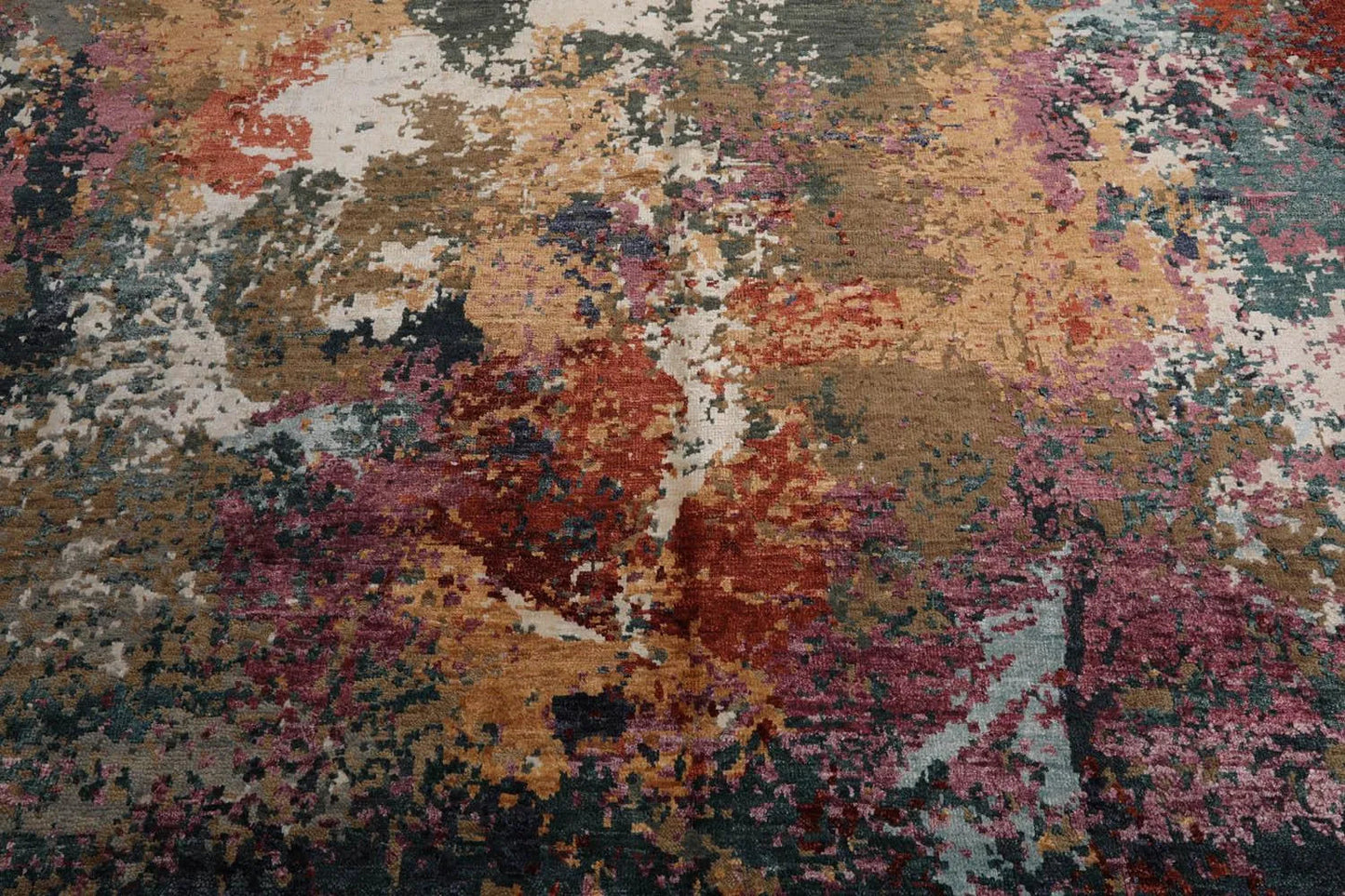 8’ x 10’ Hand Knotted Wool & Silk Tibetan Sherpa Oriental Area Rug Beige