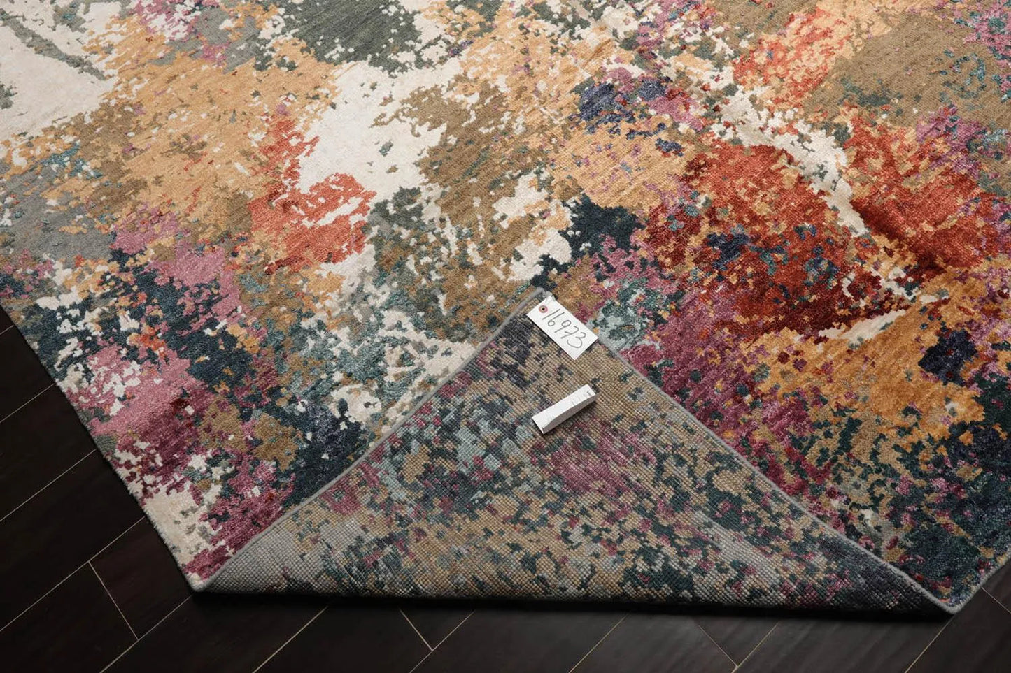 8’ x 10’ Hand Knotted Wool & Silk Tibetan Sherpa Oriental Area Rug Beige