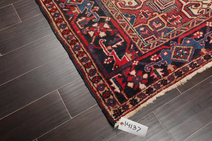 6'4" x 8'8" Hand Knotted Herizz 100% Wool Traditional Oriental Area Rug Rust