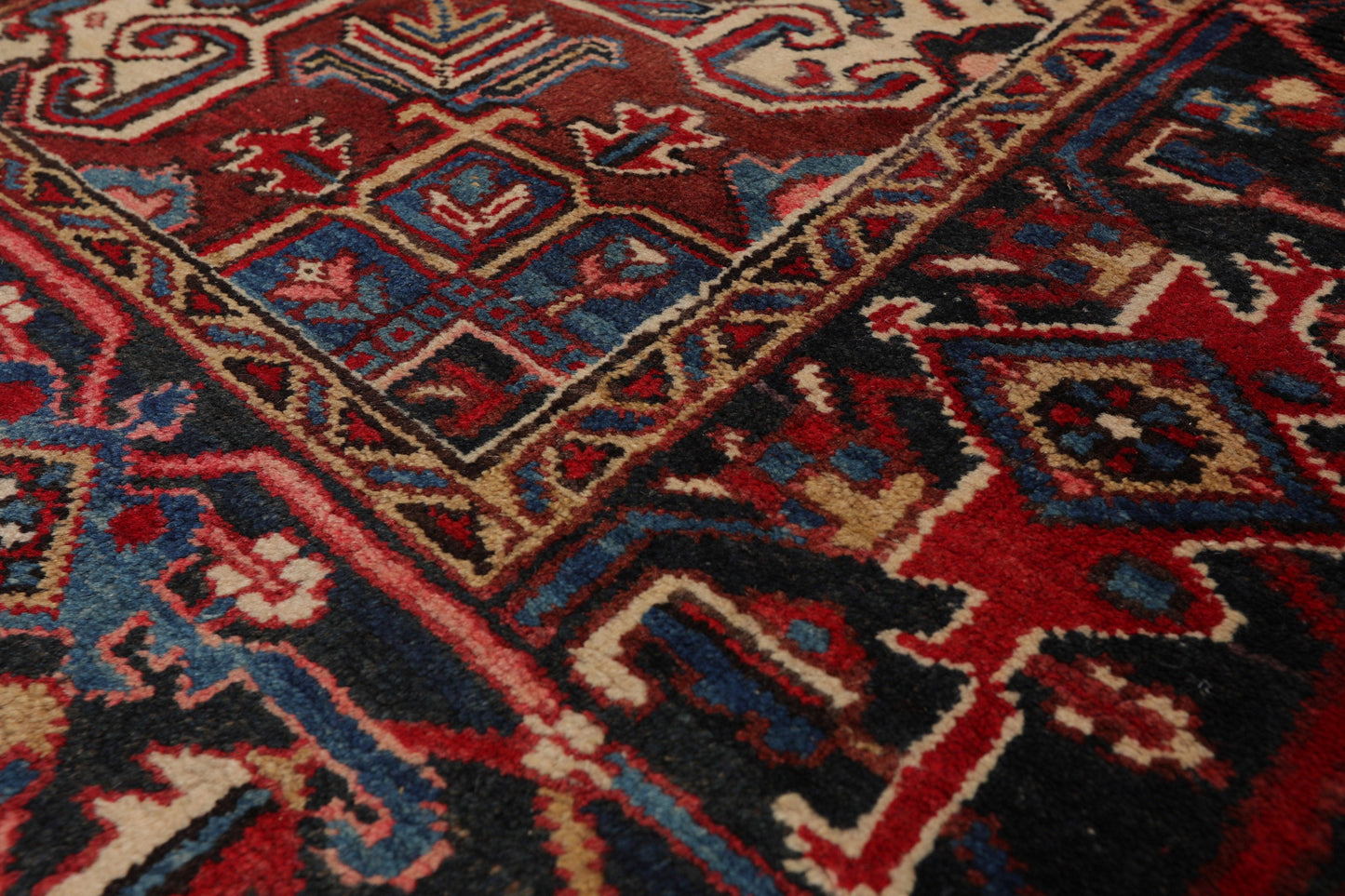 6'4" x 8'8" Hand Knotted Herizz 100% Wool Traditional Oriental Area Rug Rust