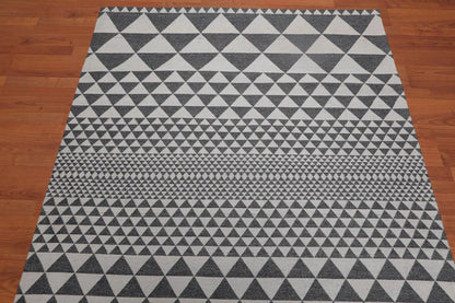 5x8 Handmade Wool Oriental Area Rug Beige, Gray Color
