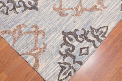 5' x 8' Handmade Loop & Cut Pile Wool Traditional Oriental Area rug Beige