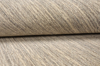 LoomBloom Multi Sizes Beige Hand Woven Contemporary Textured New Zealand Wool Oriental Area Rug