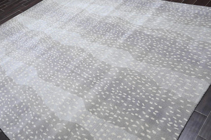 Multi Size Gray, Ivory Hand Tufted Handmade 100% Wool Animal Print Antelope Oriental Area Rug