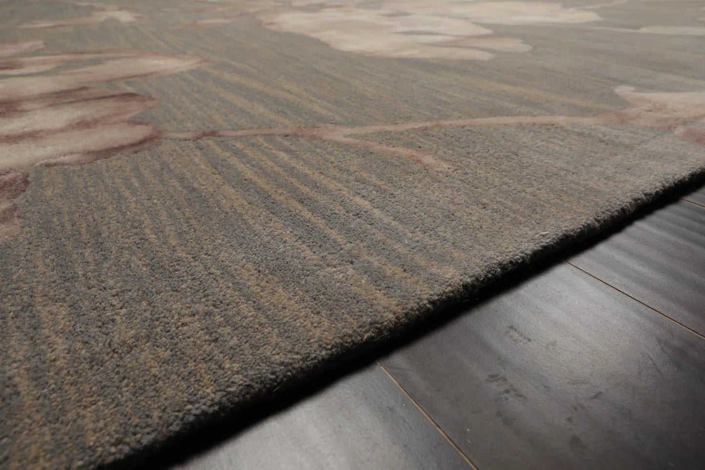LoomBloom Multi Sizes Gray Contemporary Botanical Hand Tufted Floral Wool Oriental Area Rug