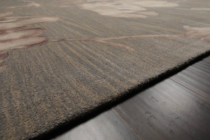 LoomBloom Multi Sizes Gray Contemporary Botanical Hand Tufted Floral Wool Oriental Area Rug