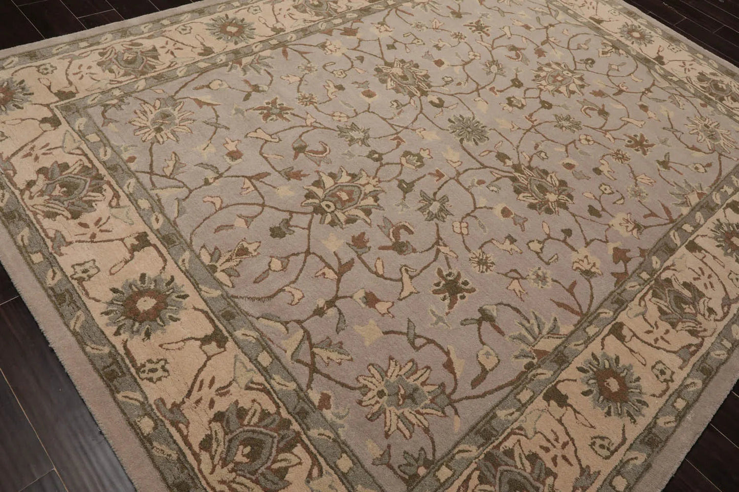 LoomBloom Multi Sizes Taupe Traditional Agra Hand Tufted  Wool Oriental Area Rug