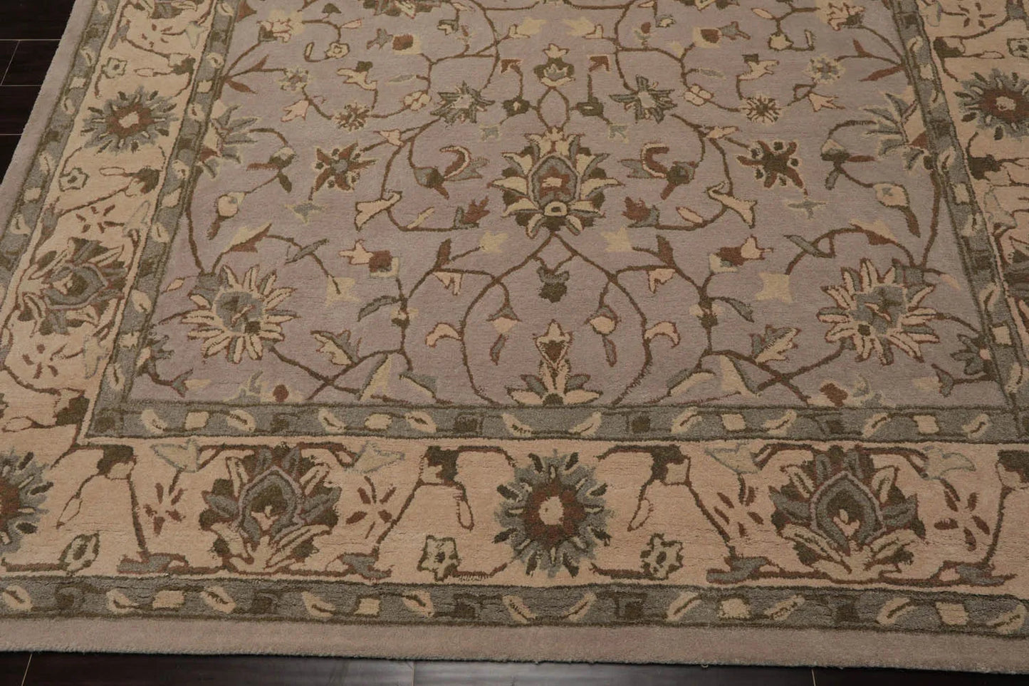 LoomBloom Multi Sizes Taupe Traditional Agra Hand Tufted  Wool Oriental Area Rug