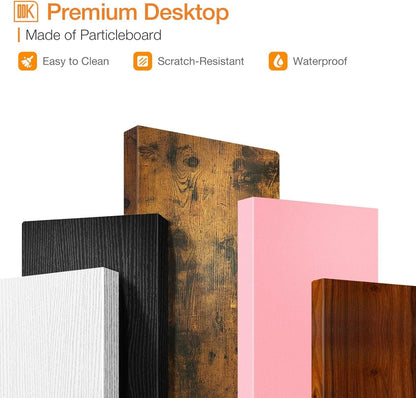 Compact Computer Desk With Monitor Stand 27.5 Inch Black