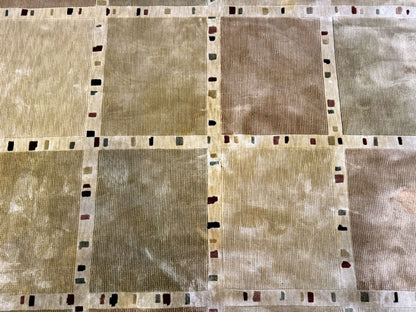 Large Wool Rug 10x13, Panel Design, Modern Contemporary Carpet