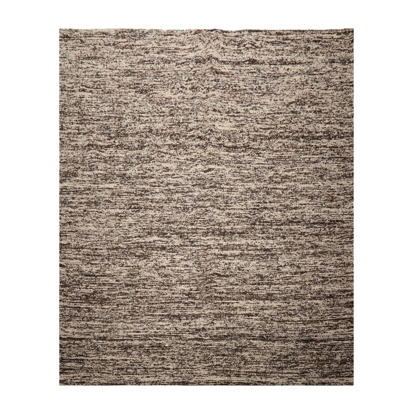 LoomBloom 9x12 Beige Hand Woven Contemporary Geometric Flatweave Wool Oriental Area Rug