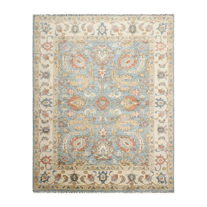 LoomBloom Multi Size Blue Hand Woven Transitional Wool Oriental Area Rug