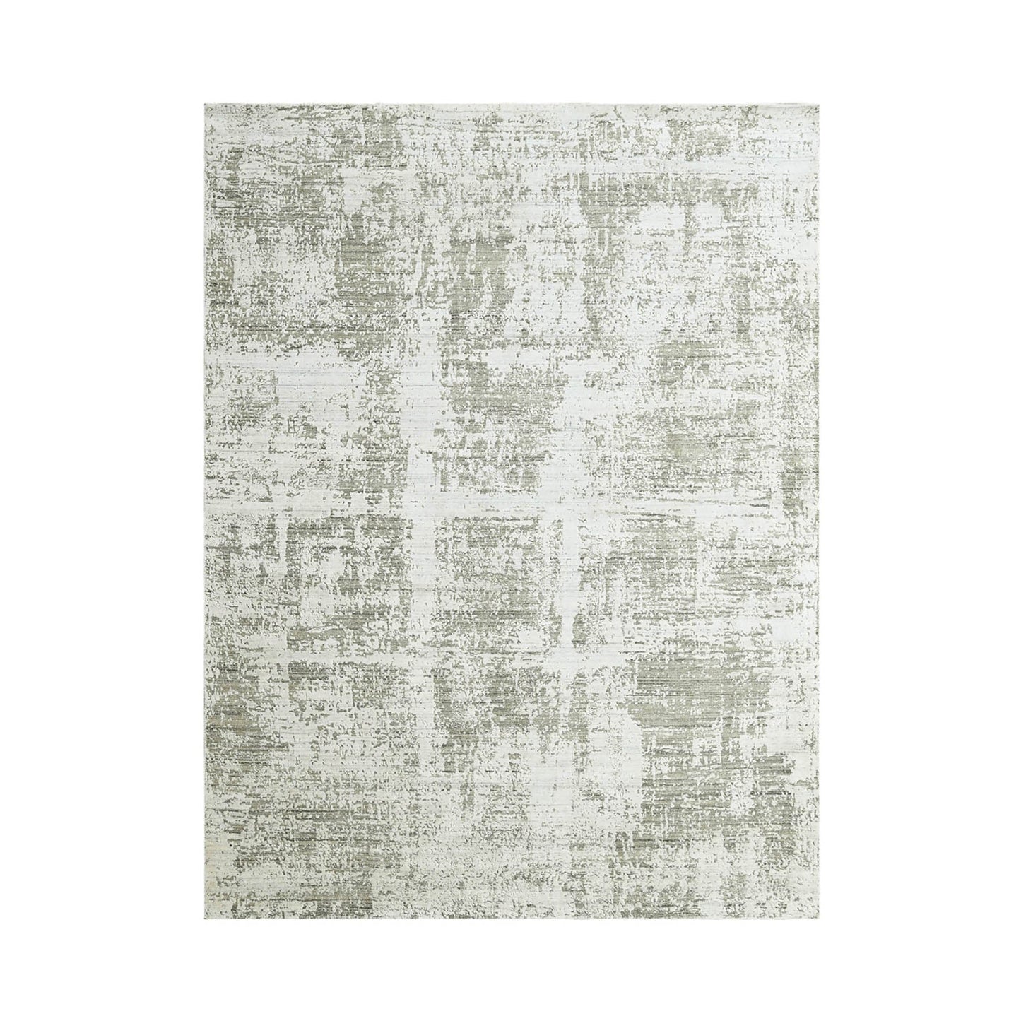 Multi Size Ivory, Gray Color Hand Knotted 100% Wool Modern & Contemporary Oriental Area Rug