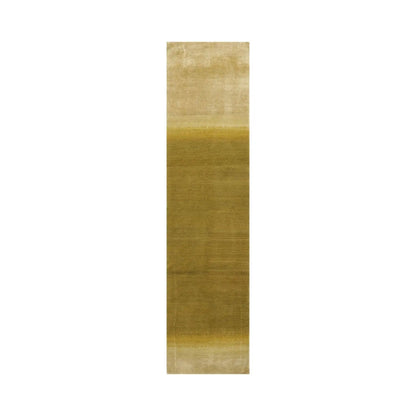 3'1''x12'1'' Runner Olive, Green Hand Knotted Tibetan 100% Wool ombre Modern & Contemporary Oriental Area Rug