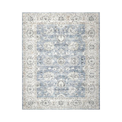 Multi Size Slate Machine Made Traditional washable Polyester Oriental Area Rug